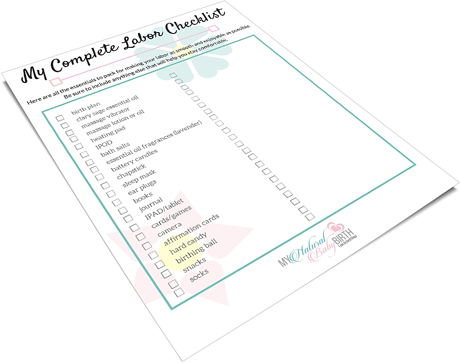 Complete Labor Bag Checklist
